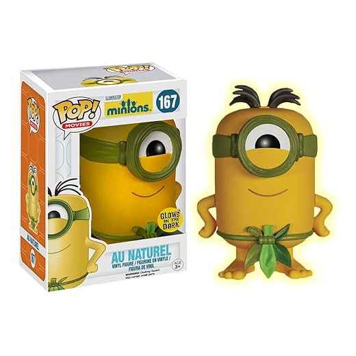 Funko Pop Movies Minions Au Naturel Glow In The Dark Exclusive Vinyl Figure