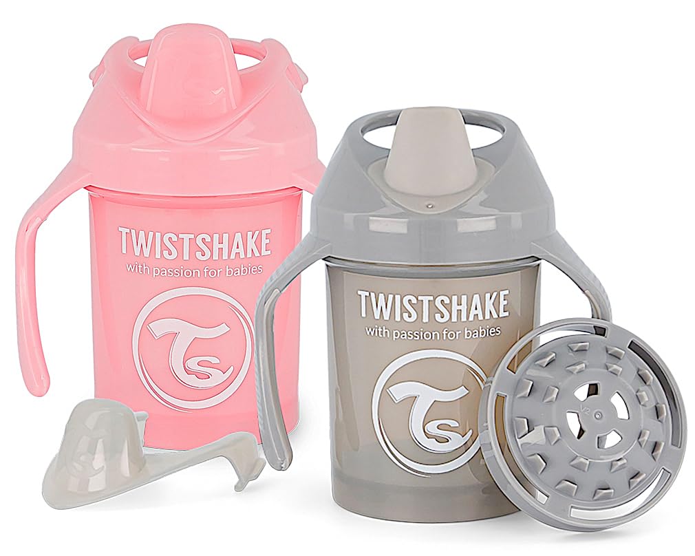 Twistshake 2X Mini Cup, Pink Grey, 2 pack