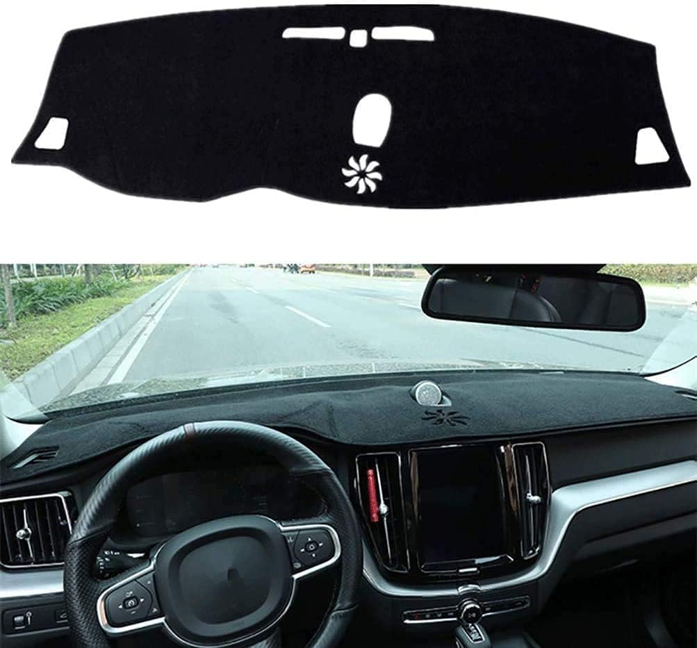 ZhangXD Car Dashboard Cover for Volvo XC60 2018 2019 2020, Non-Slip Dash Board Sun Shield Protector Anti-Glare Anti Dust Interior Accessories