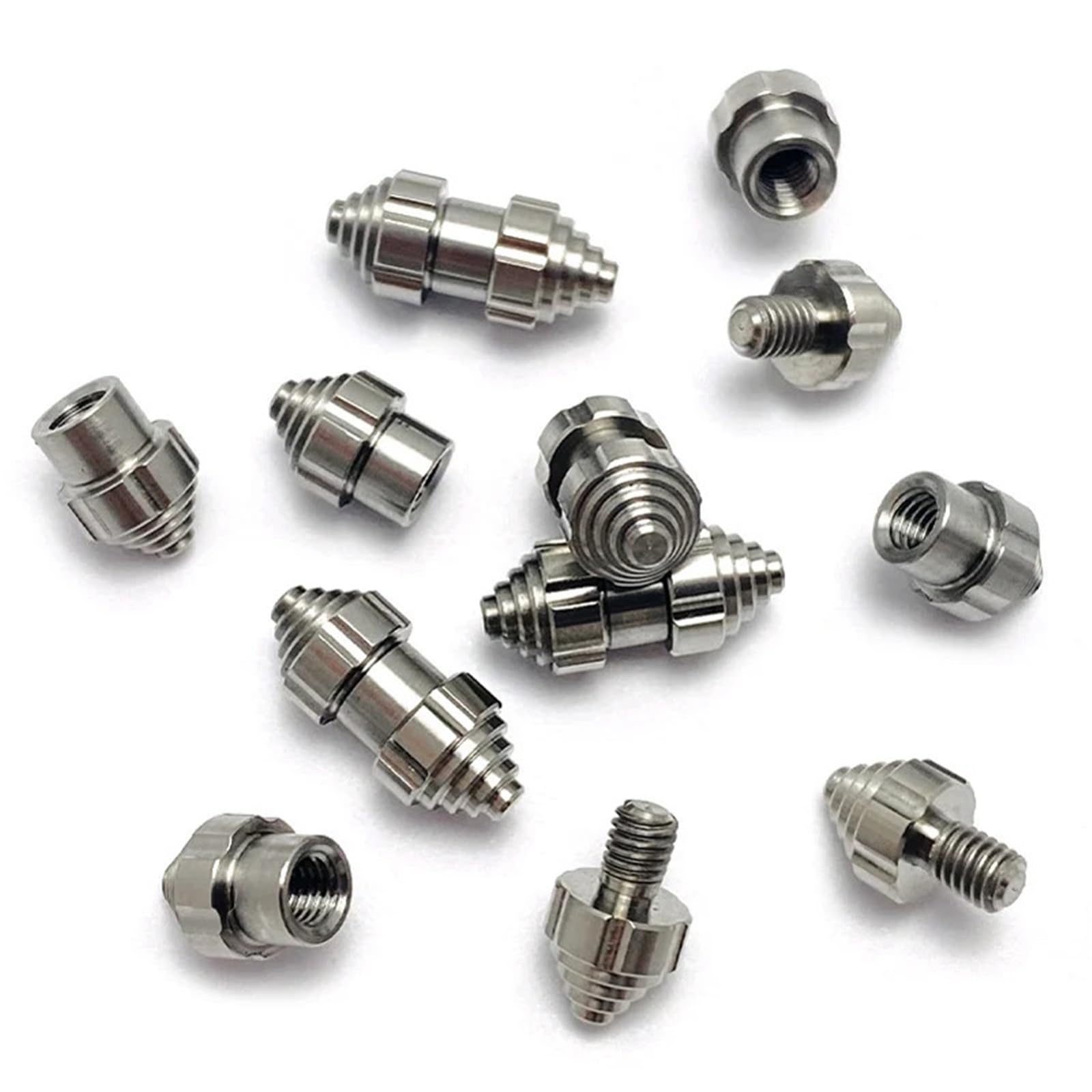 Boutons poussoirs M3 en titane blanc pour trou de rivet 4.5 mm - Lot de 4