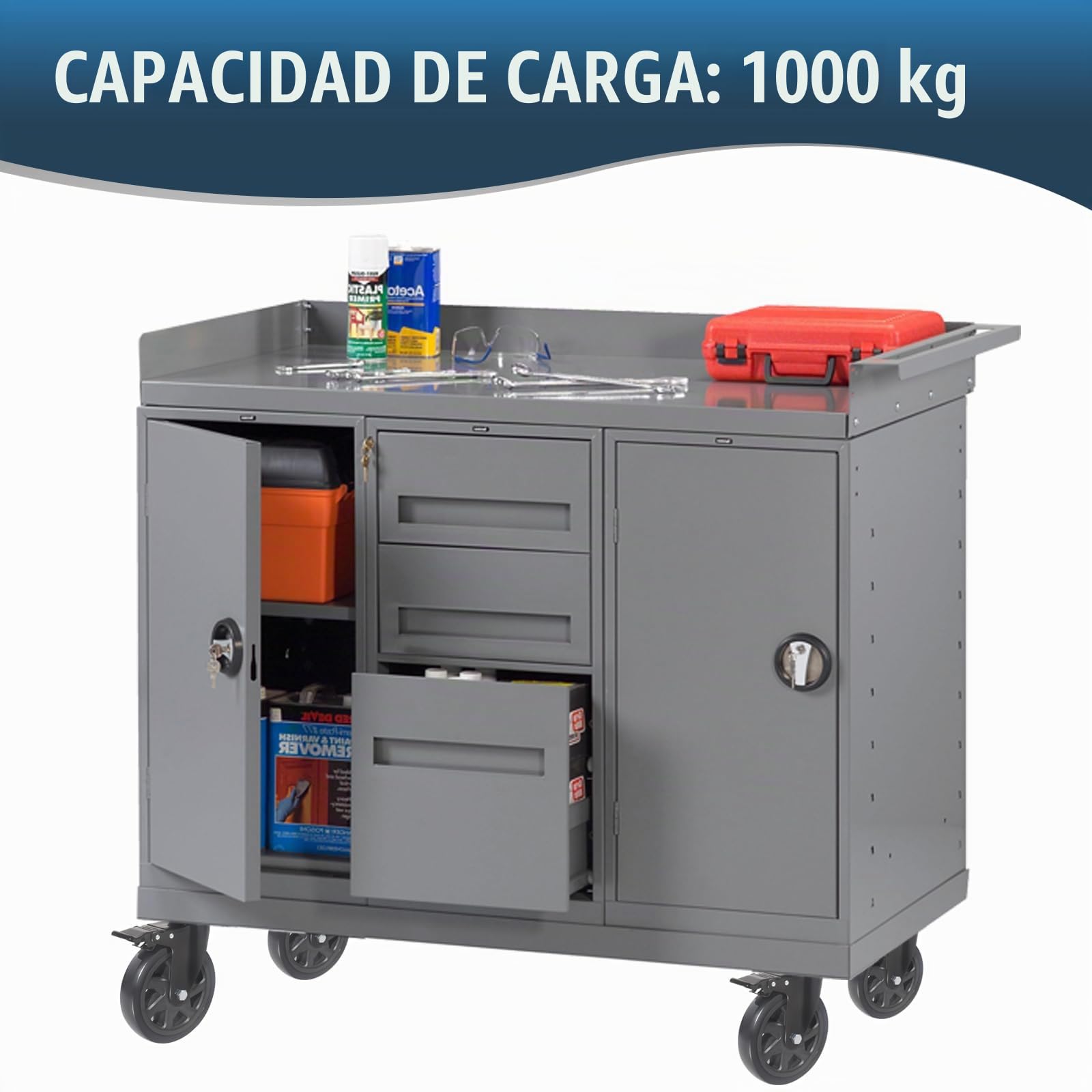 4 Ruedas para Muebles con Freno 150MM Ruedas Pivotantes, Ruedas de Placa Industriales Giratorias 360°, PU Ruedas No Dejan Marcas Hasta 1000kg