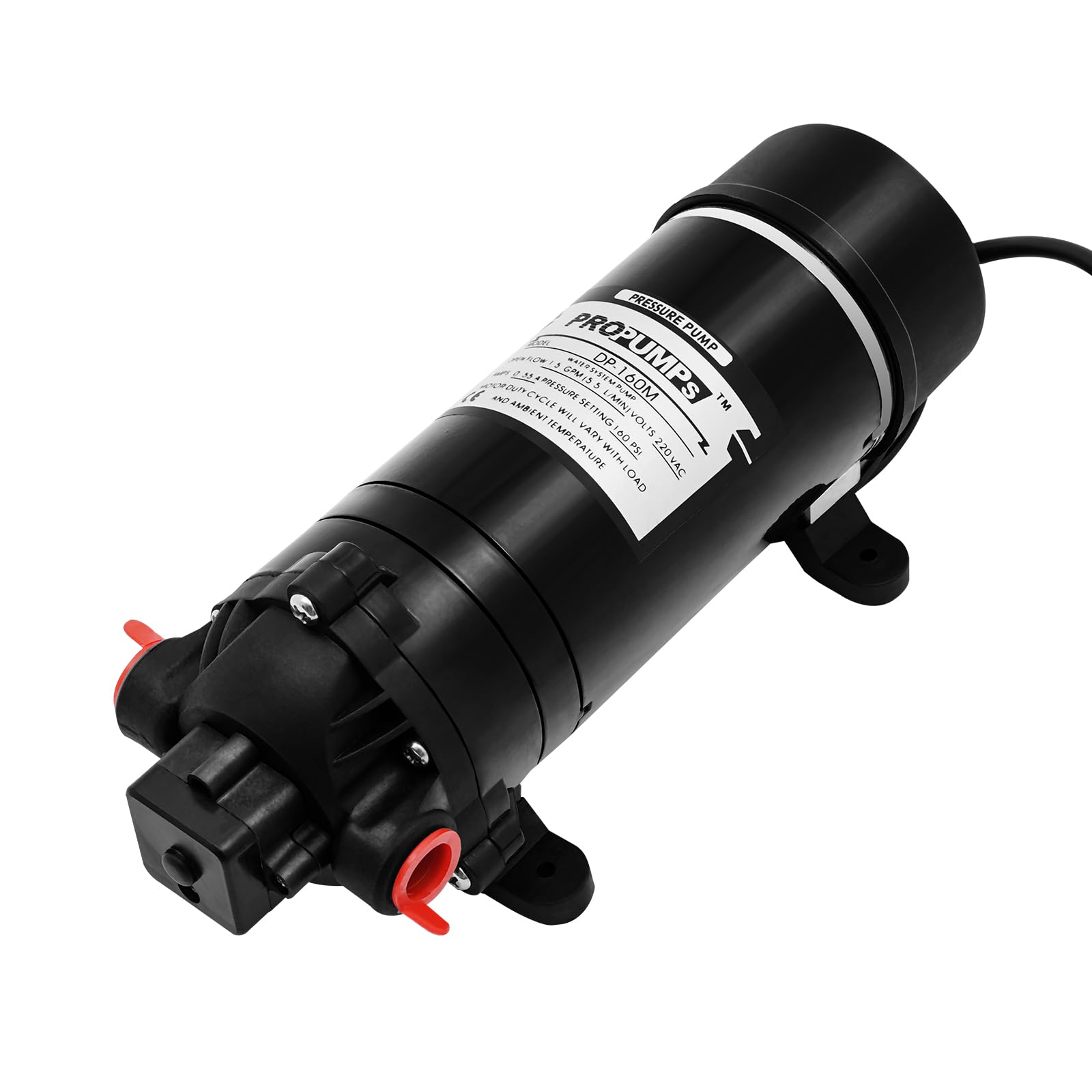 Druckpumpe, 220V 160PSI Wasserpumpe, Selbstansaugende Wasser Pumpe, Gartenpumpe 5.1-5.5L/Min Durchfluss für Landwirtschaft, Touristische Fahrzeuge und Bodenreinigung