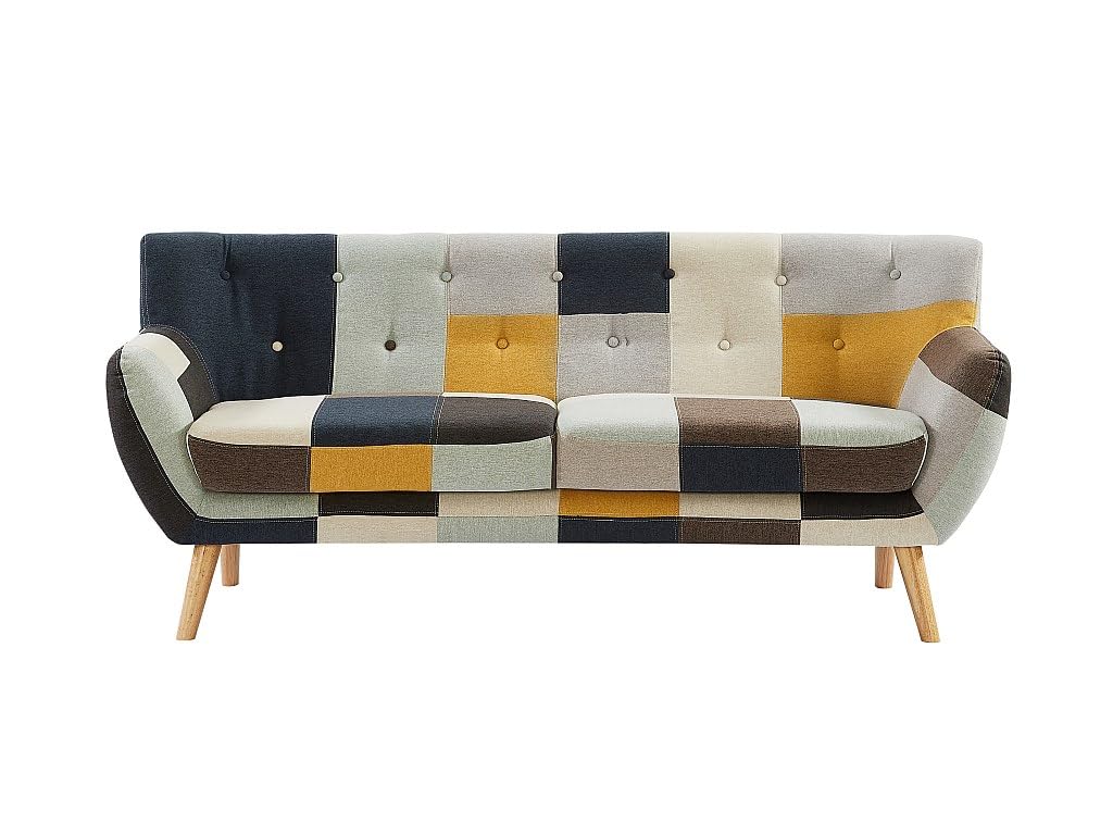 Vente-unique Couchgarnitur 3+1 - Patchwork - Mehrfarbig - SERTI II