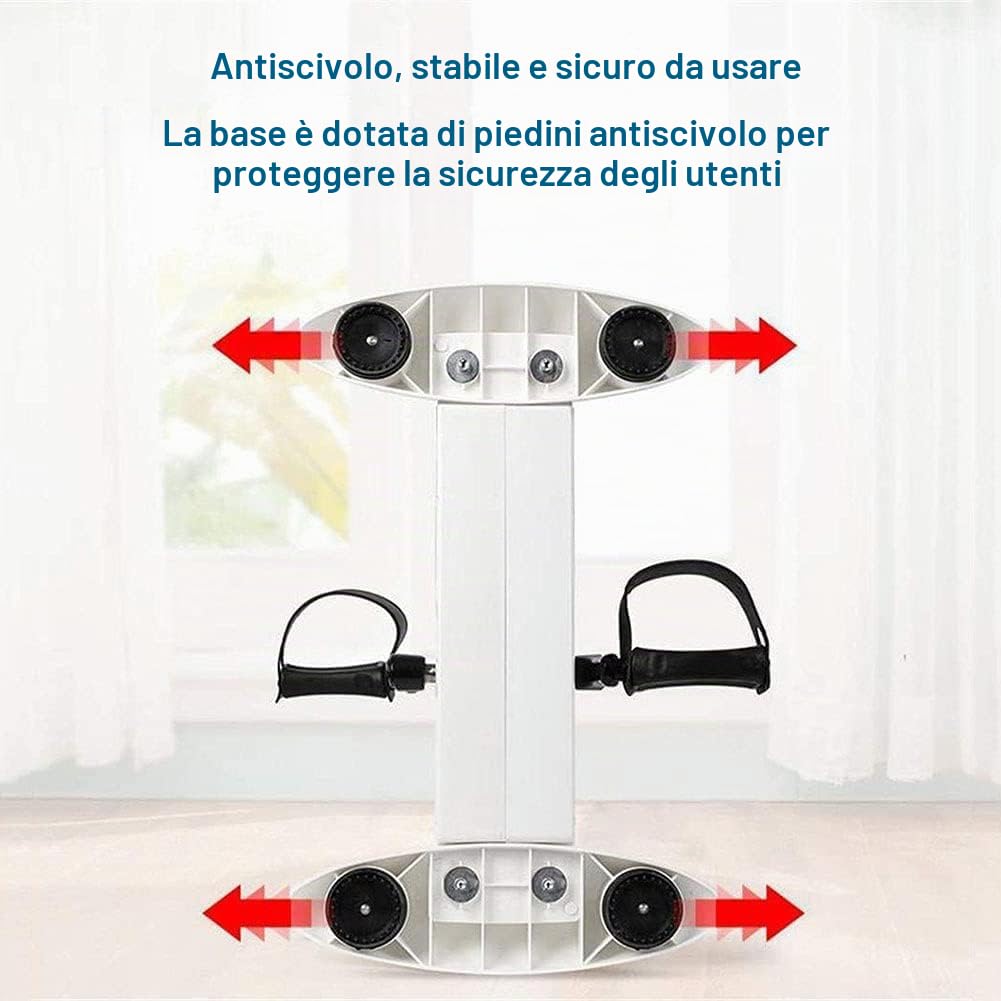 Cyclette elettrica con pedalata assistita, mini cyclette portatile con pedalata assistita, cyclette motorizzata per disabili e portatori di handicap, cyclette elettrica con supporto per protezione g