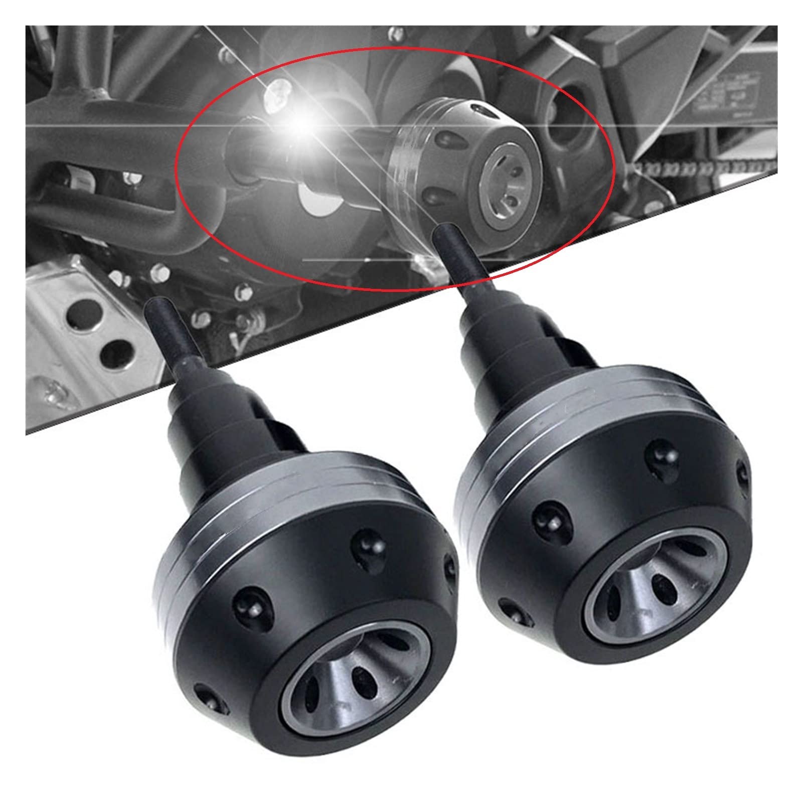 Motocykl Przed Upadkiem Rama Ochronna Suwak Osłona Owiewki Anti Crash Pad Protector Dla YAMAHA FZ1 FZ6 FZ8 FAZER FZ 1 FZ 6 FZ 8 Akcesoria (Kolor : Czerwony)