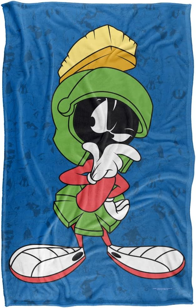 Looney Tunes Blanket, 36"x58", Marvin Character Silky Touch Super Soft Throw