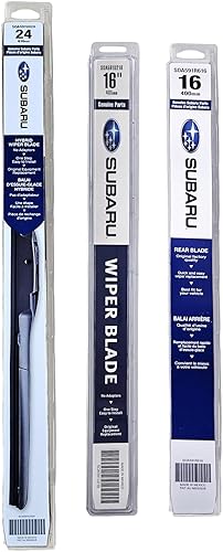 Subaru 2008-2014 Impreza WRX - Juego de limpiaparabrisas delantero y trasero completo - SOA591B726, SOA591B717, SOA591R614 - OEM original