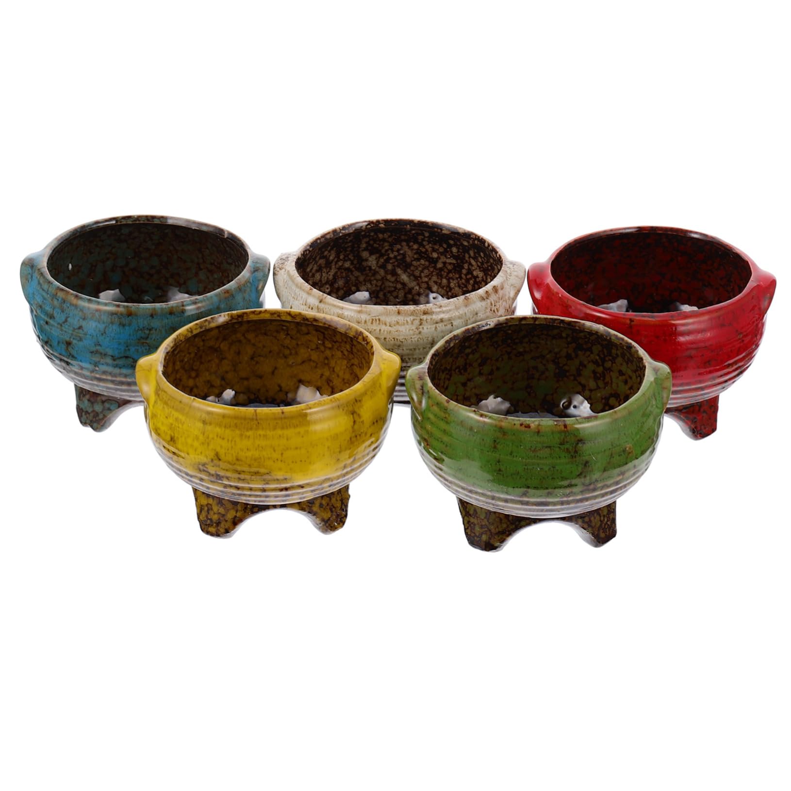 Pots céramique pour plantes vertes et mini cactus d'intérieur