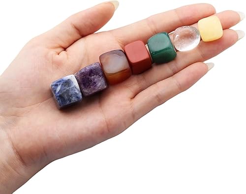 Miniatura 2 de mookaitedecor 7 piedras de chakra de palmeras pulidas para la curación de cristal de Reiki