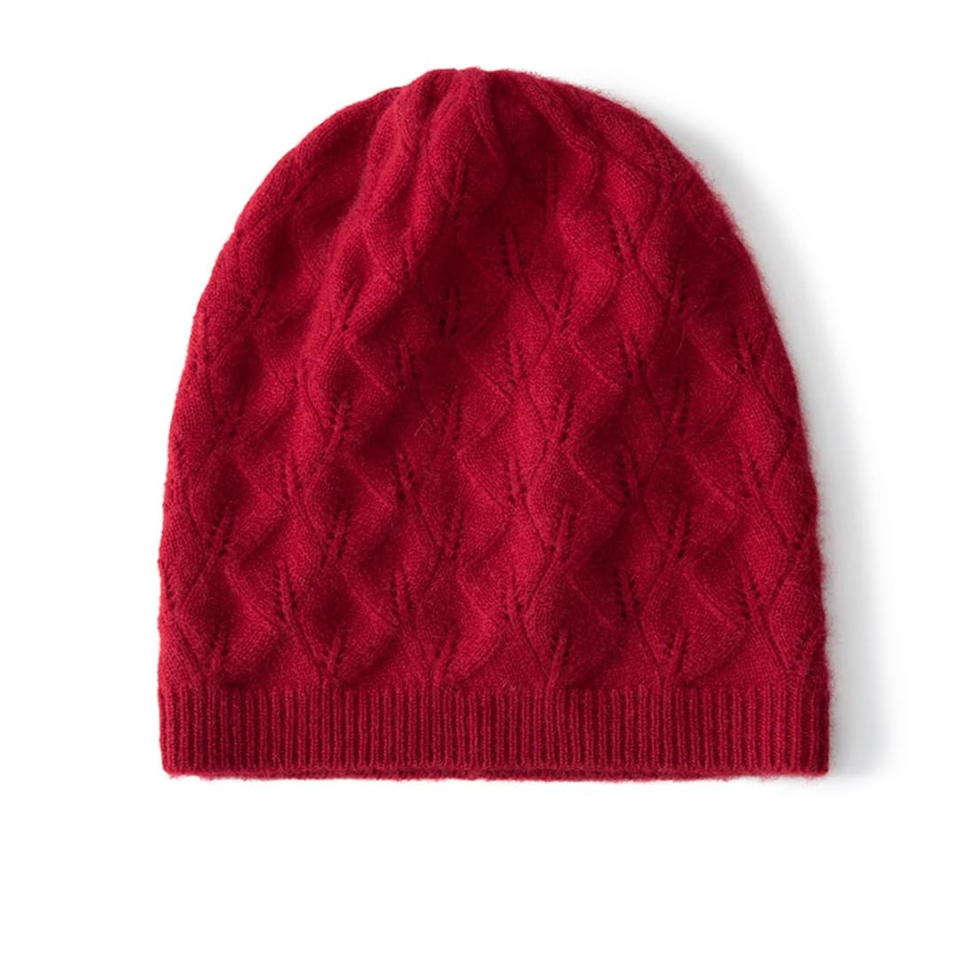 Czapki zimowe damskie na zewnątrz, codzienne, modne, jednokolorowe, żakardowe, kaszmirowe, dzianinowe, utrzymujące ciepło, czapka beanie (biała, jeden rozmiar)