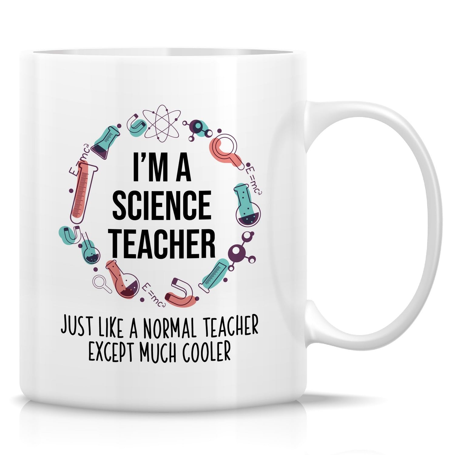 IKJHG Funny Science Teacher Mug Gift Cool Stem Teacher 11 Oz Ceramic Coffee Mugs - Thank-You, Sarcastic, Motivational, Inspirational Birthday Gift for Her Him Friends Coworkers Dad Mom Sis Bro
