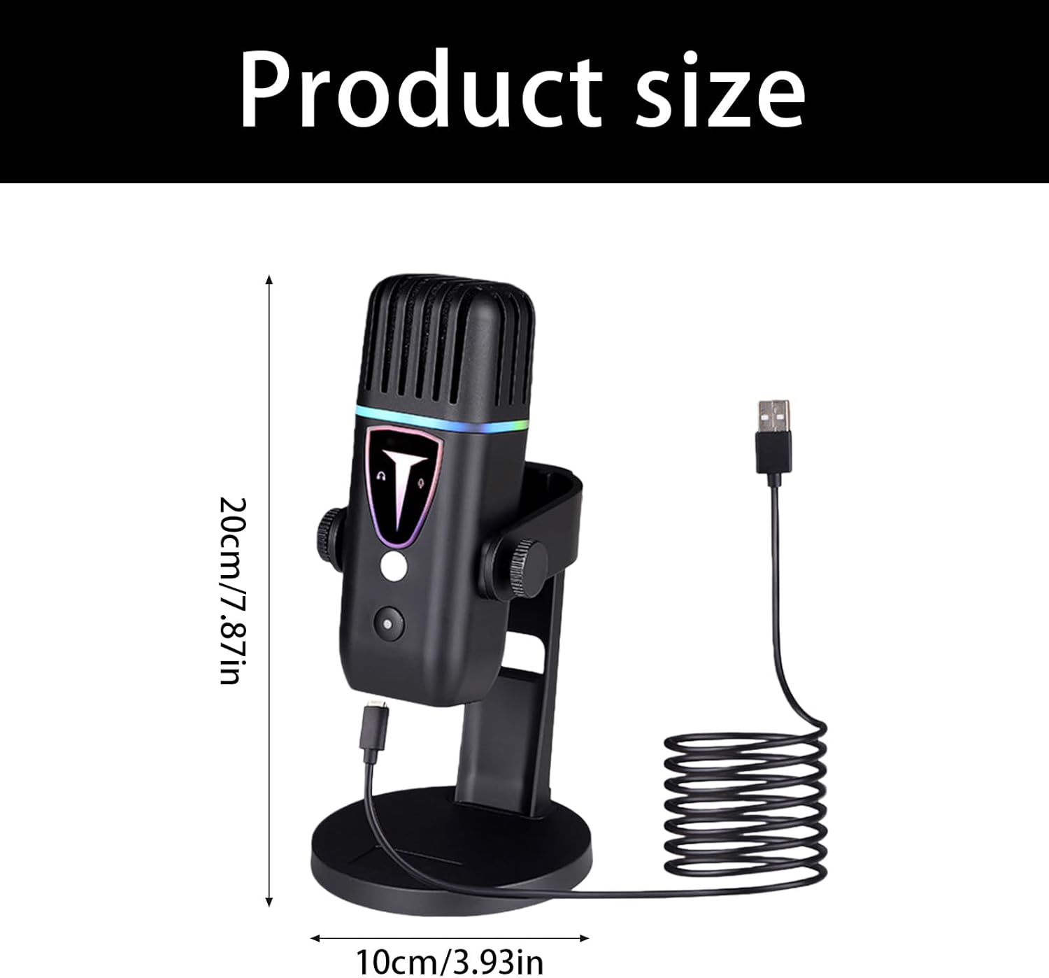 Professional Condenser Microphone Computer Laptop Gaming Mic Loudspeaker for Phone Singing Streaming Accessories Portable Microphone