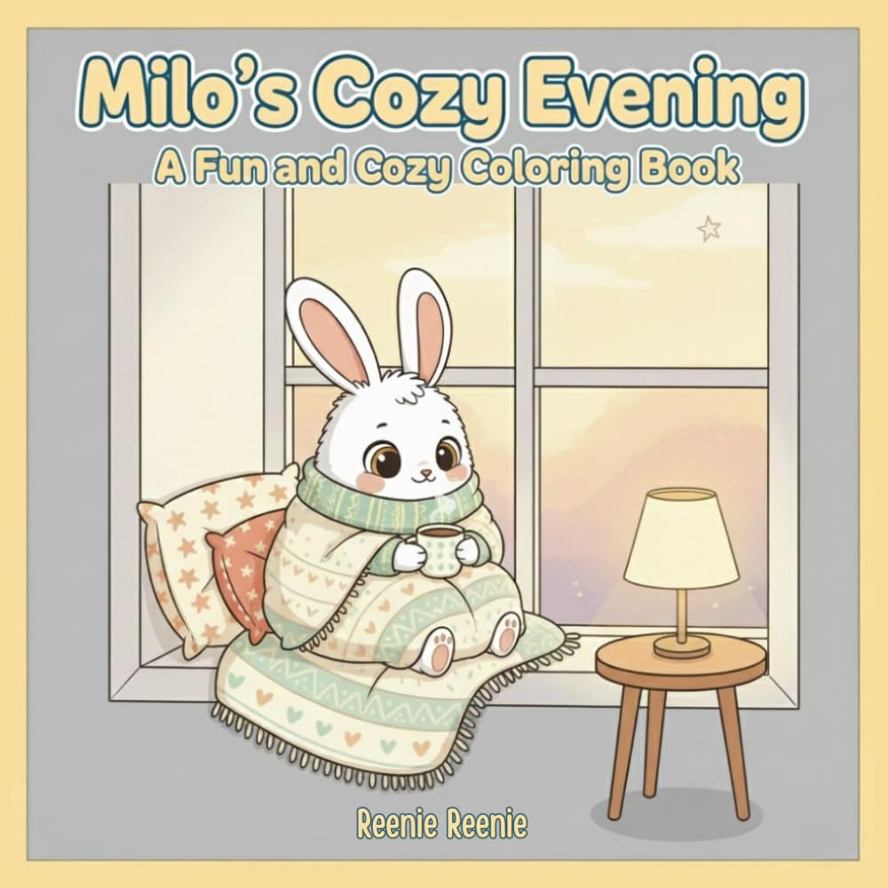 Milo’s Cozy Evening: A Cute and Relaxing Coloring Book for Kids | Cozy Bunny Adventures for Ages 4–8: Adorable Cozy Scenes, Bedtime Moments & Simple ... Before Sleep (Milo’s Cozy Adventures Series)