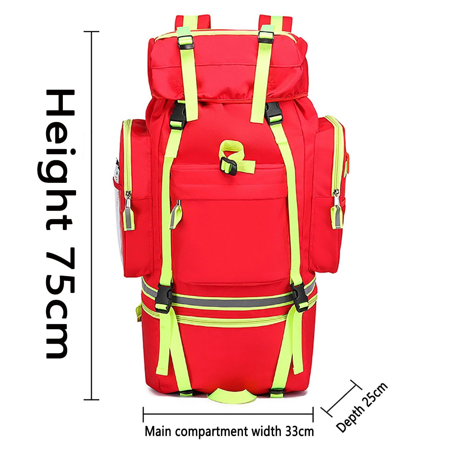Erste-Hilfe-Set Trolley – Wasserdichter medizinischer Rucksack mit mehreren Taschen, mit 3 Aktivitätspacks und verstellbarer Länge, reflektierendes Streifen-Design für Profis und Outdoor-Menschen