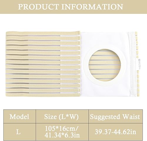 Miniatura 2 de Cinturón de ostomía para hernia y ostomía, cinturón de soporte abdominal para hombres y mujeres (grande)