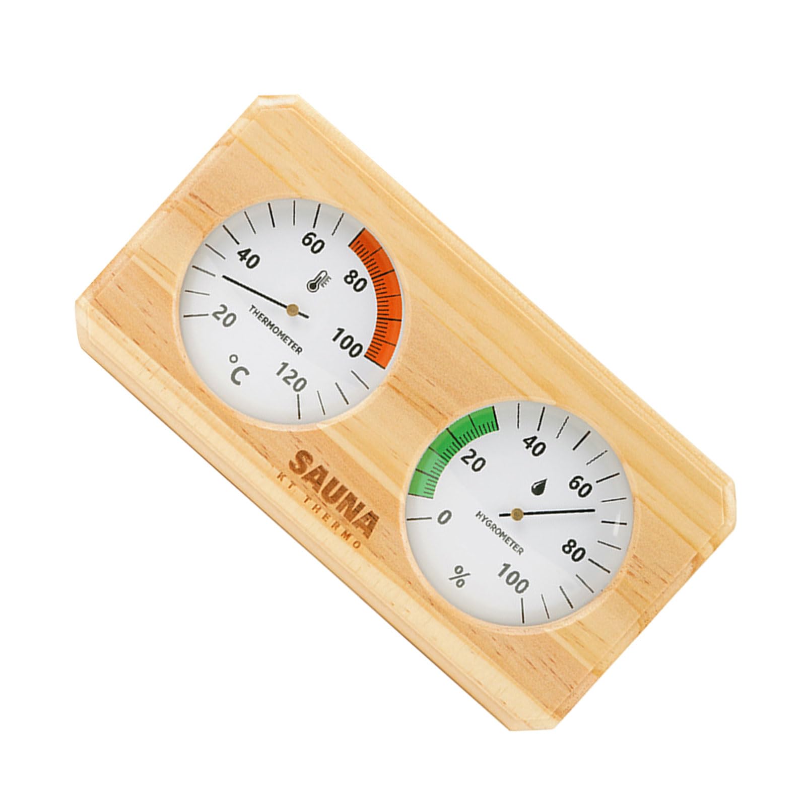 Kaccde 120C Horizontal Sauna Room Thermometers Hygrometer Combination Unit With Easy To Read Display For Bath Easy Installation Simple Steambath Thermometers