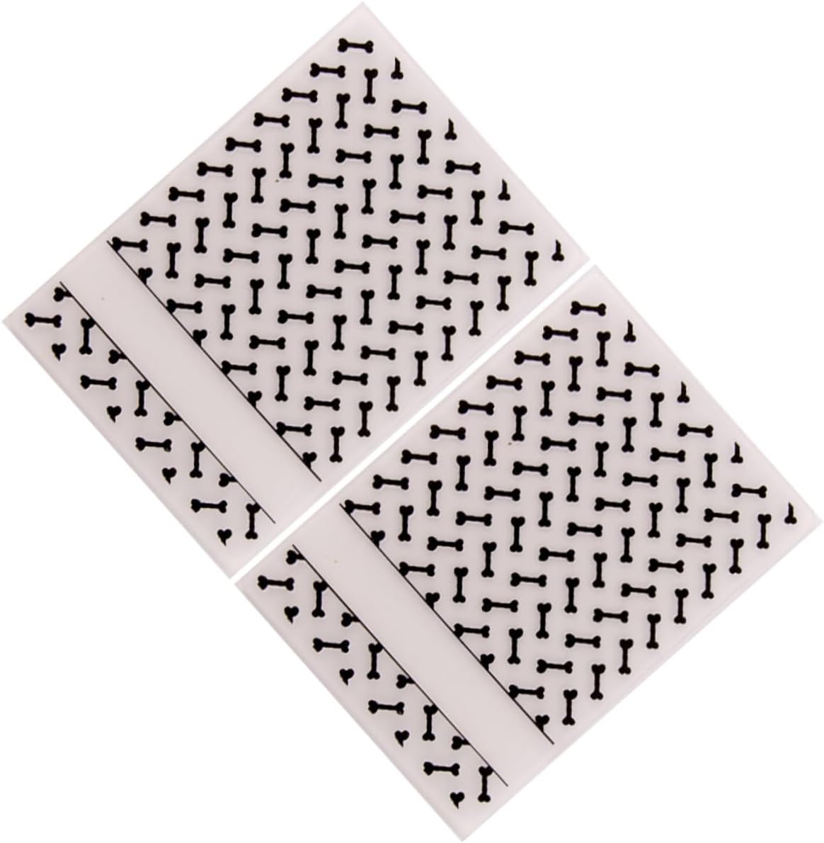 IWOWHERO 2pcs Bone Design Embossing Dies Plastic Stencils Cut Dies for DIY Scrapbooking Photo Frame Album Decor
