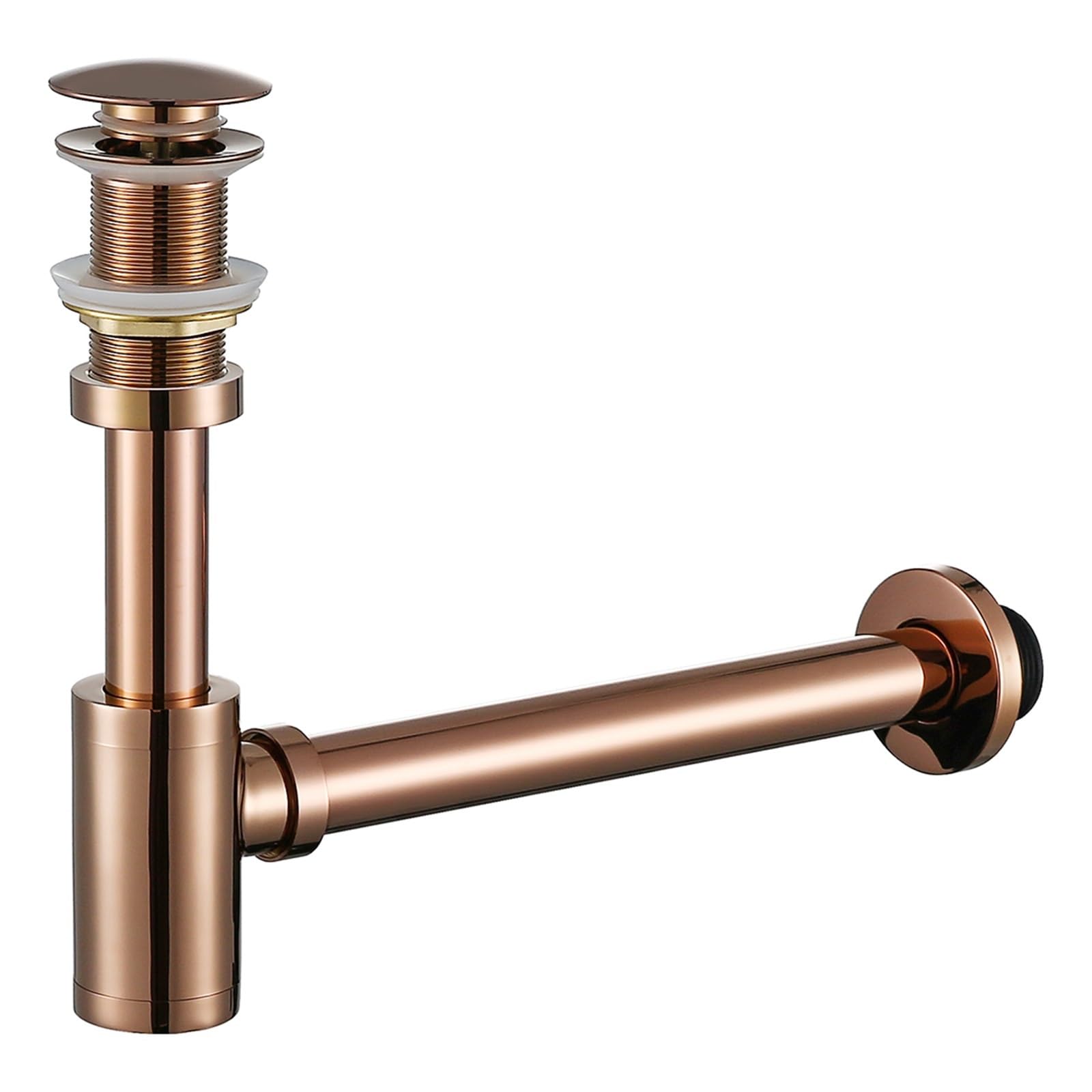 Lavabo sifónico Basin Pop Up Drain Brass Bottle Trap Bathroom Sink Siphon Drains with Kit P-TRAP Pipe Waste Hardware(YELLOW)