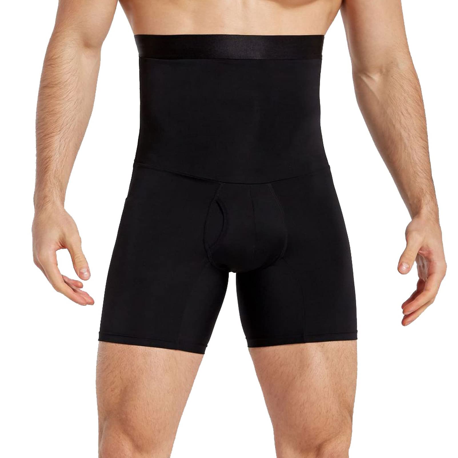 męskie spodenki wyszczuplają brzuch - body shaper bokserki z wysokim stanem - elastyczna bielizna wyszczuplająca uda do treningu