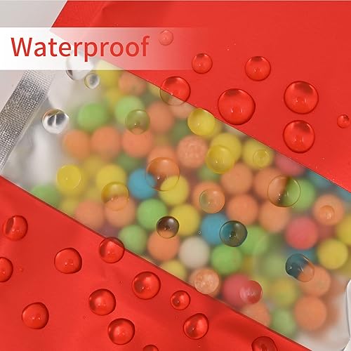 Miniatura 4 de 100 bolsas de Mylar a prueba de olores, bolsas resellables de almacenamiento de alimentos con ventana transparente, bolsas de aluminio para