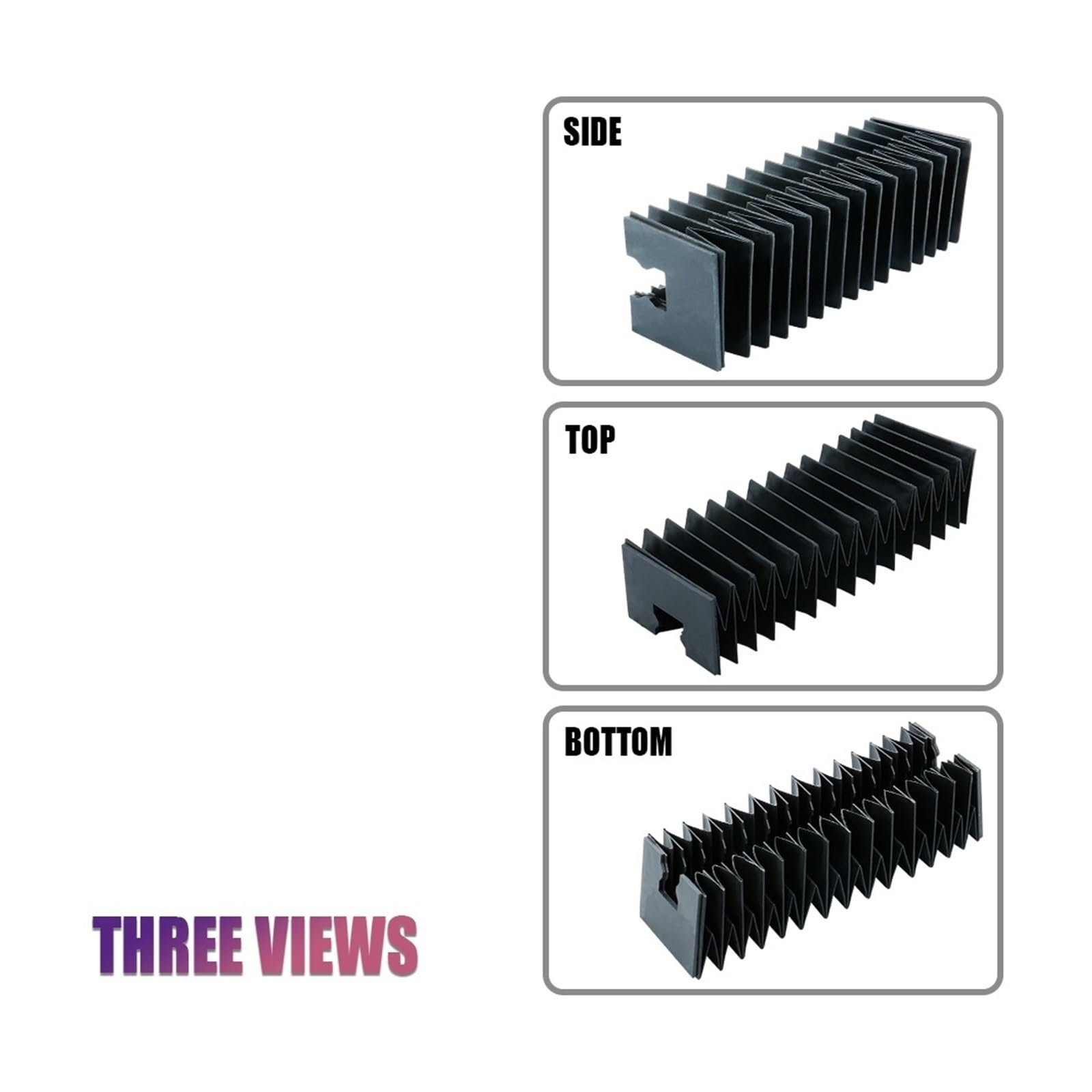 1 copertura antipolvere telescopica da 200-1000 mm per guide e guide lineari HGR15, HGR20, HGR25 HGR30, rapporto di compressione 10:1 (per HGR20, 950 mm)