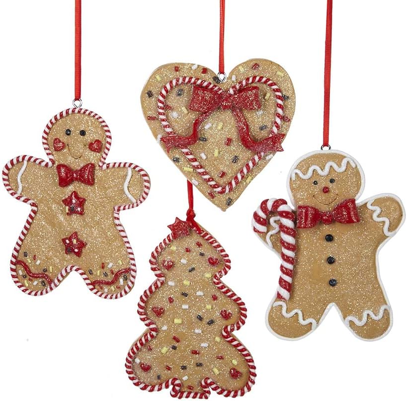 D1194 3.4" Gingerbread Men/Tree/Heart - 4 Assorted Set