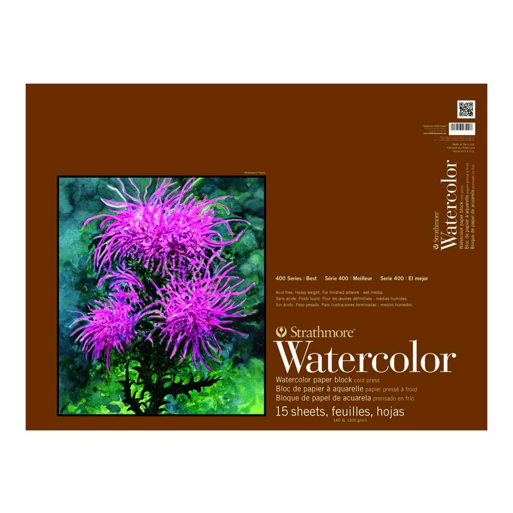 Strathmore STR-472-15 Bloc d'aquarelle, 38,1 x 50,8 cm, Blanc