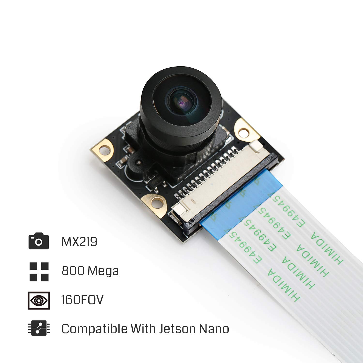 SainSmart IMX219 Camera Module with 2 Pcs Infrared LED Light Board Module, Supports Night Vision for NVIDIA Jetson Nano Board & Raspberry PI CM3, 8MP Sensor 160 Degree FoV