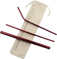 Vista 11 de Gugrida Pajitas de metal de acero inoxidable de 8.5 pulgadas, reutilizables, juego de 3 popotes – Cepillo de limpieza de color ultra largo