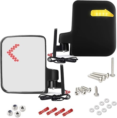 Espejo universal para carrito de golf, espejos laterales para carrito de golf, espejos retrovisores para Club Car EZGO Yamaha UVT AVT Espejos