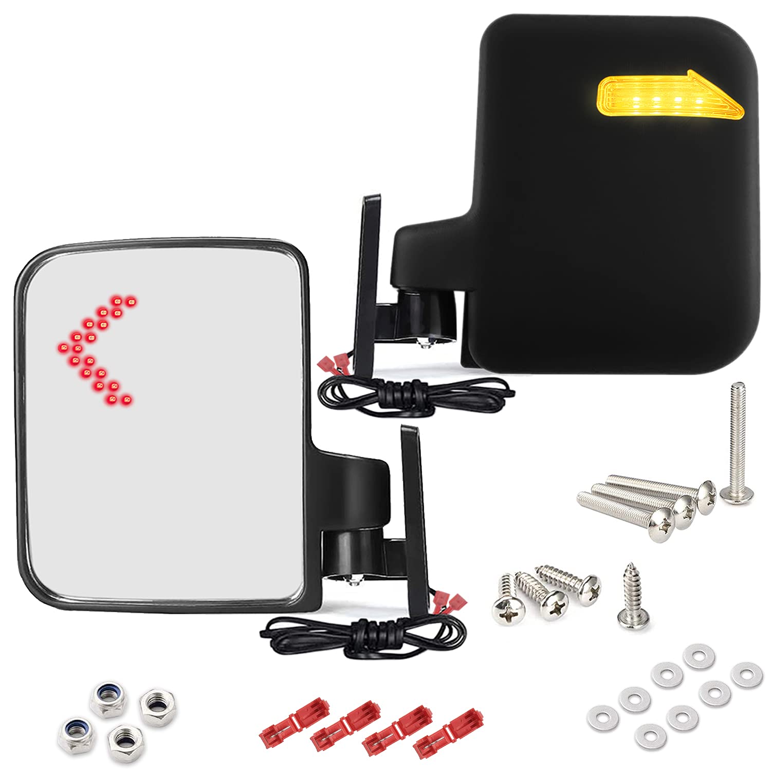 Buy Golf Cart Mirror Universal Golf Cart Side Mirrors Rear view Mirrors