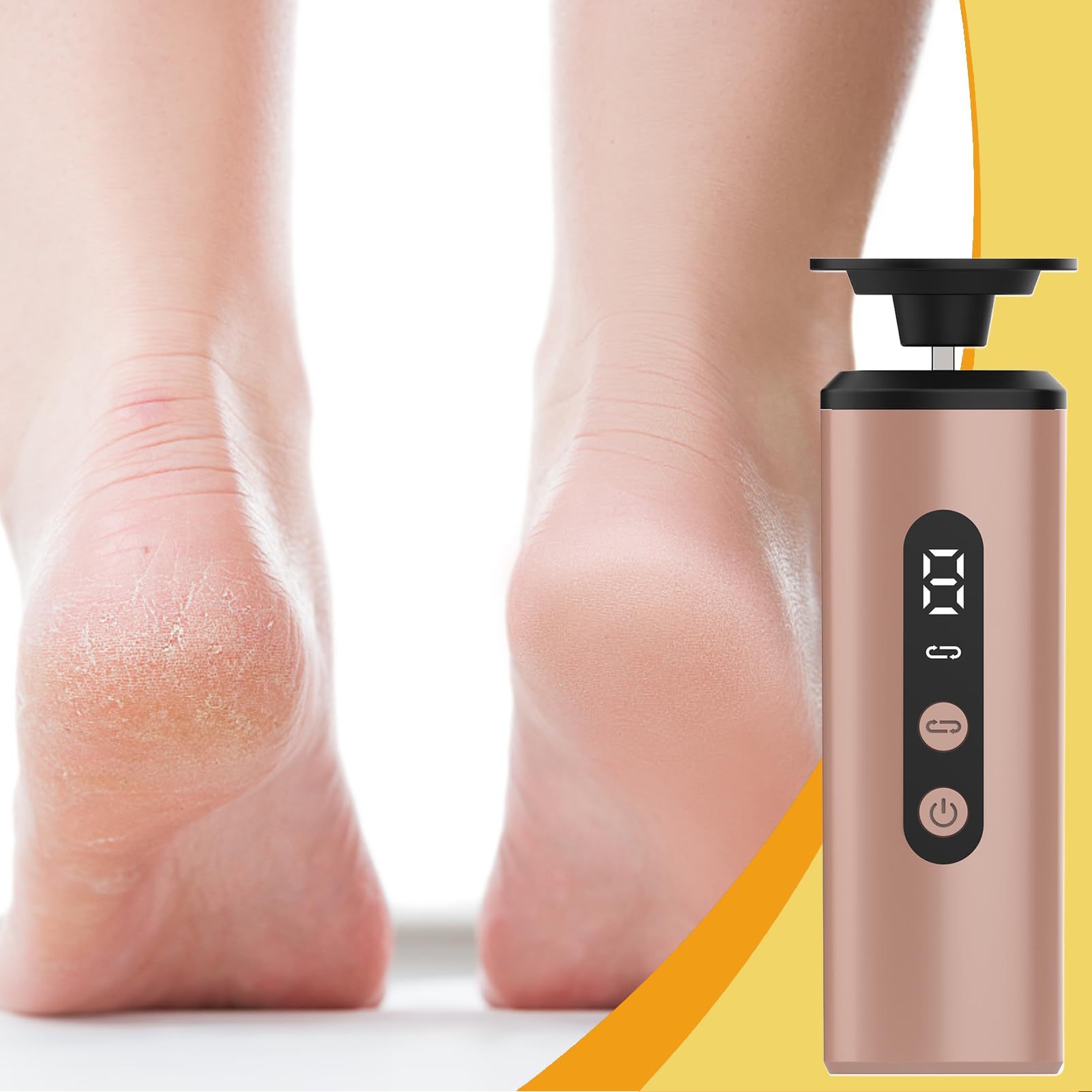 Elektrische voetvijl - eeltverwijderaar, oplaadbare, waterdichte eeltverwijderaar | Voetverzorgingsset, professionele pedicure-instrumentenset met opbergtas voor, dode huid, gebarsten h