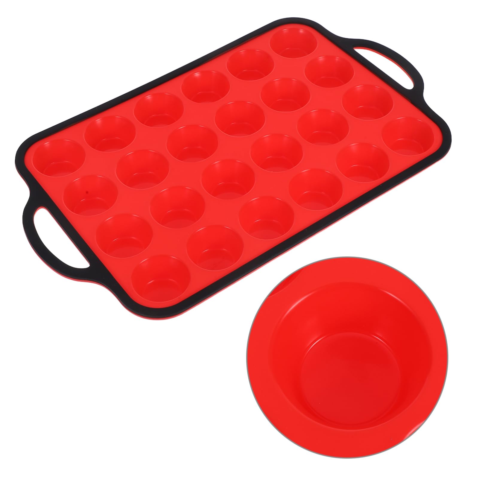 VALICLUD Moule à Muffins Silicone Antiadhésif Compartiments Pour Gâteaux Et Pancakes Réutilisable Et Lavable Pour Cuisine Familiale