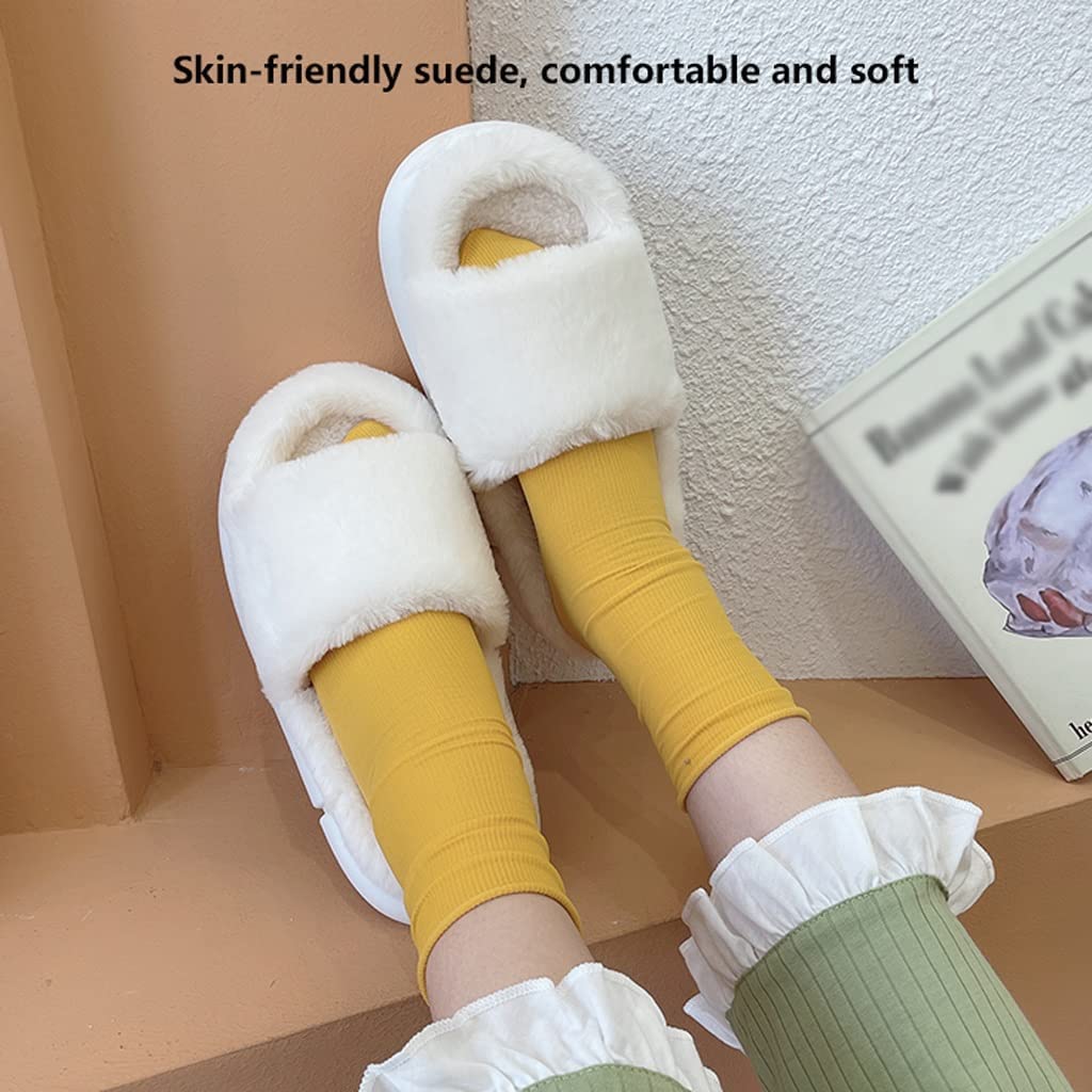TIANYIA Hausschuhe Hausschuhe Indoor Warme Anti-Rutsch-Plüsch-Baumwollschuhe Nettes Gefühl bequem verdickter weicher Boden Flauschige Hausschuhe Geschenk für Erwachsene Baumwollschuhe