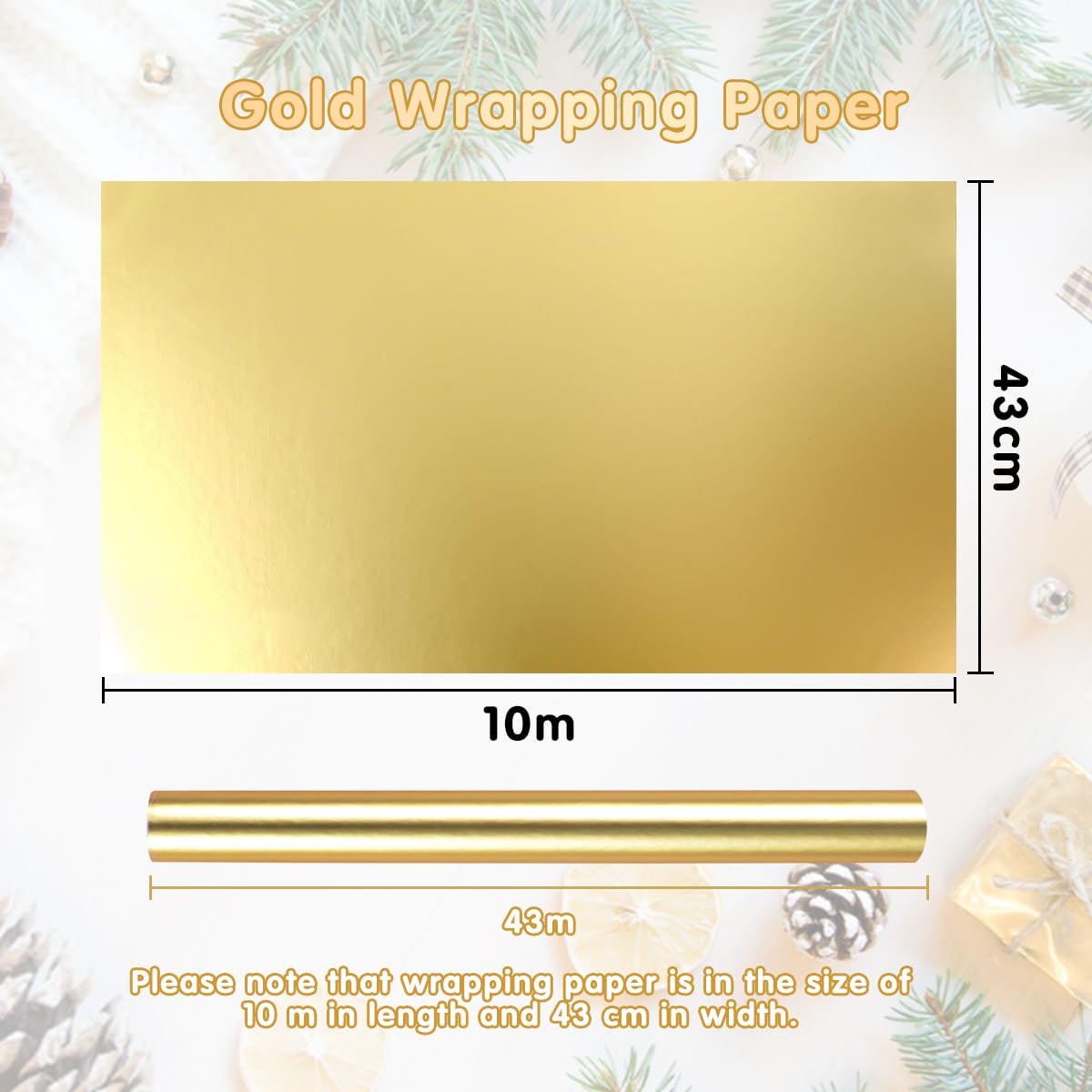 Carta Da Regalo Riciclabile ADQUATOR Brthday – 43 Cm X 10 M, Per Compleanni E Feste