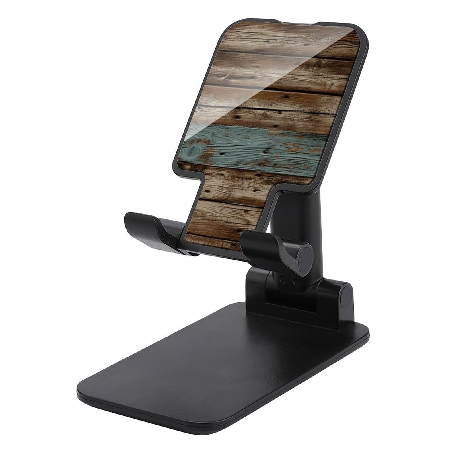 Support de téléphone en bois rustique de bureau pliable et ajustable - 7