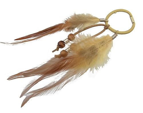 Miniatura 4 de Conjunto de 4 mujeres señora hippie banda de pelo pluma cuerda elástica pluma pelo corbata ponytail titulares accesorios para el pelo tocado