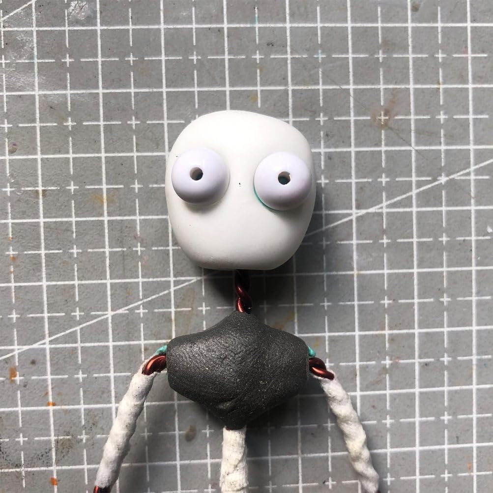 DIY Stop Motion Armature Kits,12CM-20CM Aluminum Wire Doll Skeleton, Stop Motion Animation with Skull and Hands for Stop Motion Animation & Clay Maker,17cm