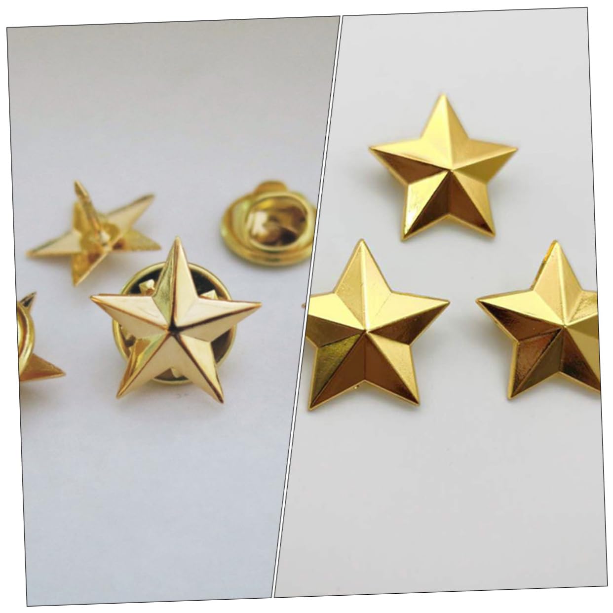 GALPADA 50stücke Goldene Metallische Sternabzeichen Anstecknadeln Für Jacken Hüte Rucksäcke Und Partys Hochwertige Kupferpins Für Dekoration Und Belohnungen