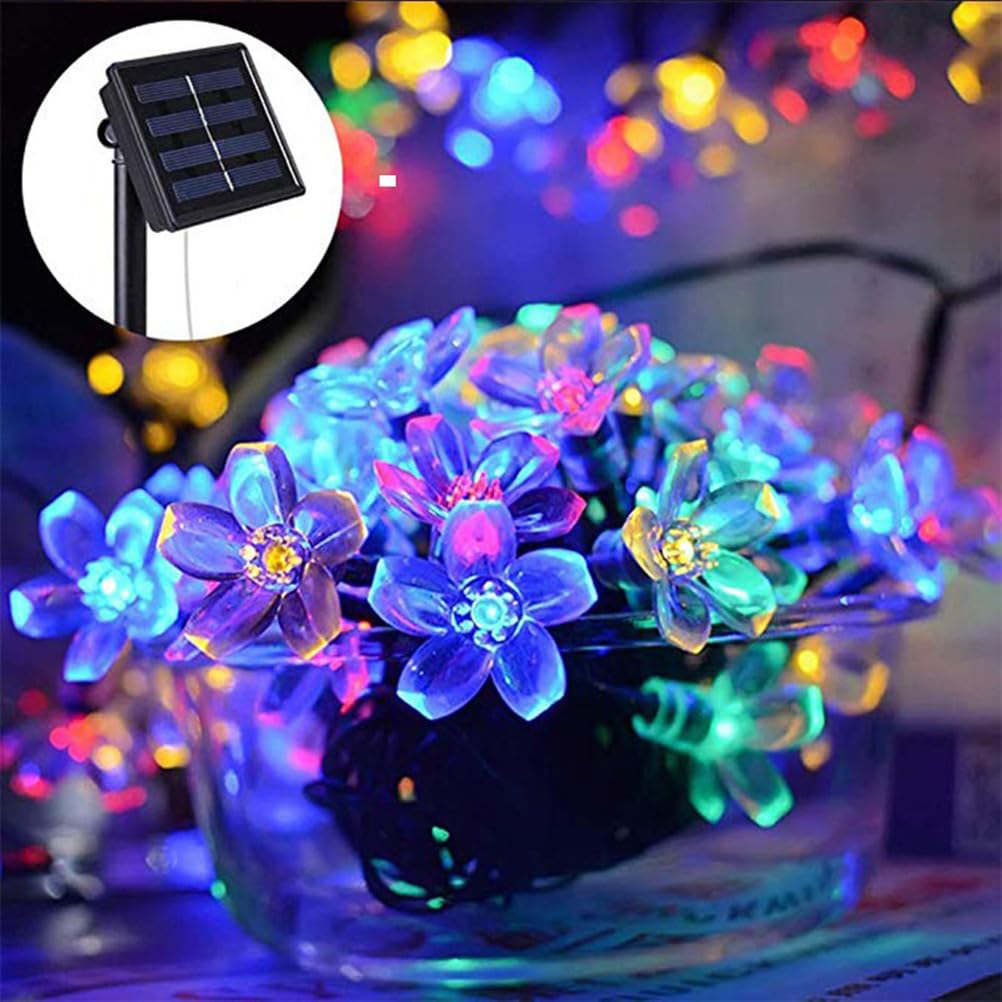 A,32M,Luci a LED a Stringa a Forma di Fiore, 12M 8 modalità 100 LED per Esterni, Impermeabili, luci da Favola per Patio, Giardino, Recinzione, Cortile e Decorazioni per L'Albero di Natale