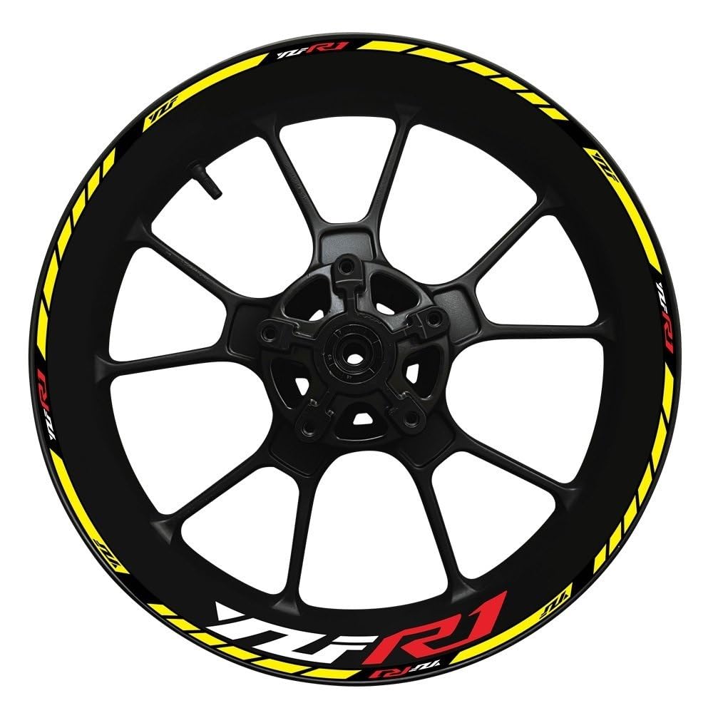 Motorcycle Wheel Hub Decal Decoration Set Rim Modification Reflective Sticker for for YZFR1 for YZF for R1 2022 17 Inch(13)