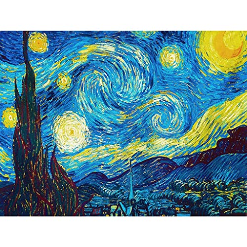 HASTHIP Diamond Painting Kit, 5D Diamond Painting Kit, The Starry Night By Master Van Gogh, Rhinestone Extremely Shiny Diamond Painting Art, Abstract Style Room Decoration (30Cm X 40Cm) (Image - 1)