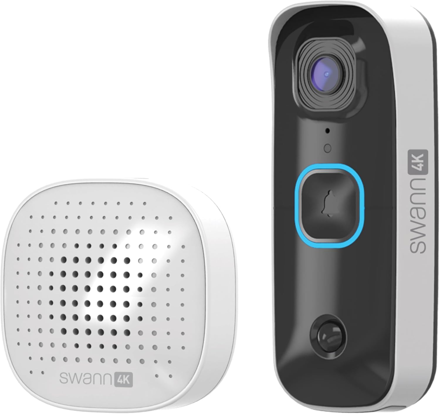 Swann SwannBuddy4K 4k doorbell Smart Doorbell Two-Way Audio White FOR PARTS
