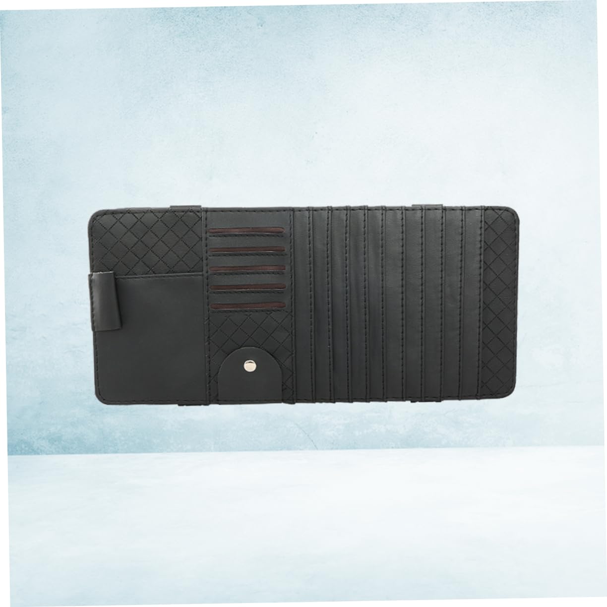 Mobestech 2stücke Multi-funktionale Sonnenblenden Organizer Tasche Für Fahrzeug Ledertasche Zur Cd Und Stiftaufbewahrung Schwarz Mit Sicherem Stauraum Stilvollem Design Und Einfachem