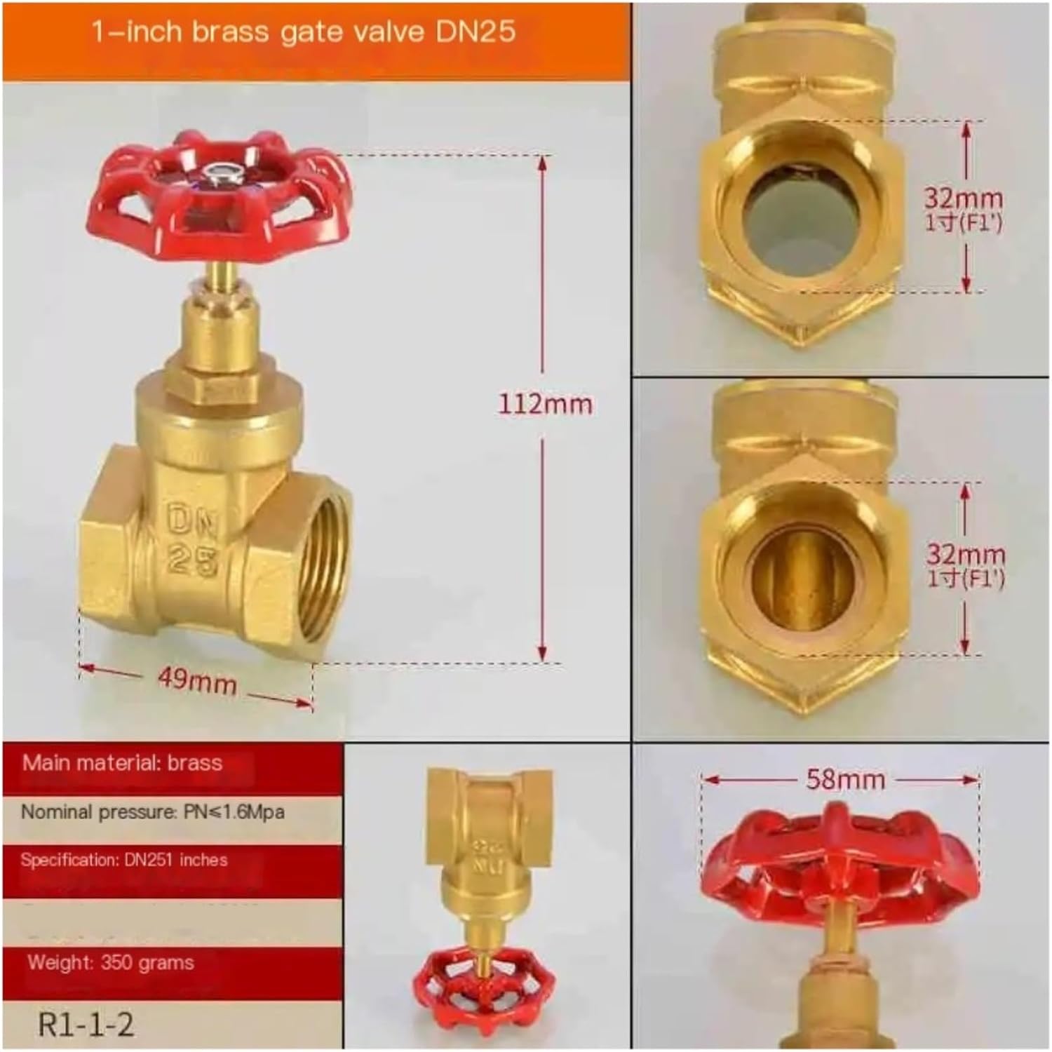 Cast Iron Valve Handle Gate Valve Ball Valve Hand Wheel Shutoff Value(R1-1-2)