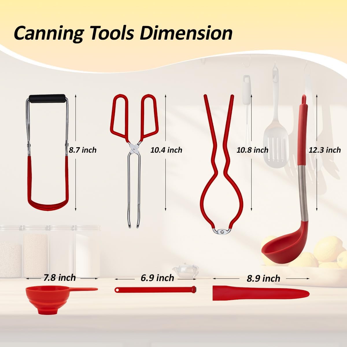 Stainless Steel Canning Pot with Rack & Lid, 21.5 QT Water Bath Canner for Canning, Complete Canning Supplies Starter Kit with Tools, Funnel, Jar Lifter, Tongs for Beginners and Home Use