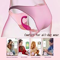 Vista 9 de Consolador vibrador de clítoris con aplicación de control remoto, vibrador portátil, juguetes sexuales para adultos, vibraciones para mujeres, braga