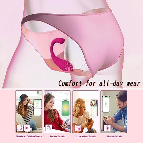 Miniatura 9 de Consolador vibrador de clítoris con aplicación de control remoto, vibrador portátil, juguetes sexuales para adultos, vibraciones para mujeres, braga
