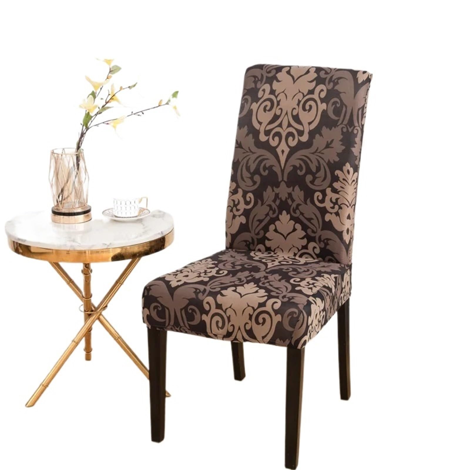 ITRHJTGP Chair Covers Stretch Dining Room Chair Cover Spandex Non-Slip Parsons Kitchen Removable To Clean Trim(W,4pcs chair cover)