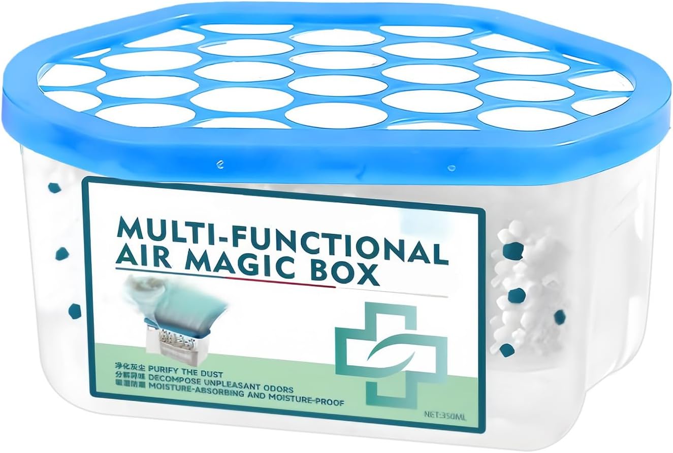 Air Purification Dust Removal Magic Box, 13x10x7cm Multi-Functional Air Magic Box, Automatic Dust Collection, Plant Extract Formula, Moisture Proof, Long-Lasting Airs Freshener, For Home